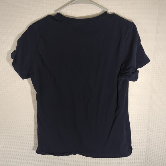 Goodie Two Sleeves XL T Shirt Womens Graphic Dinosaur Meteor Funny Tee Navy Blue - Picture 4 of 4